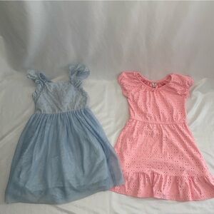 Pretty pink and blue girls dress bundle lot of 2